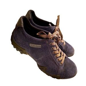 ALLROUNDER By MEPHISTO 14121 Women’s Lace up shoe  Navy Blue Suede  Size 7.5